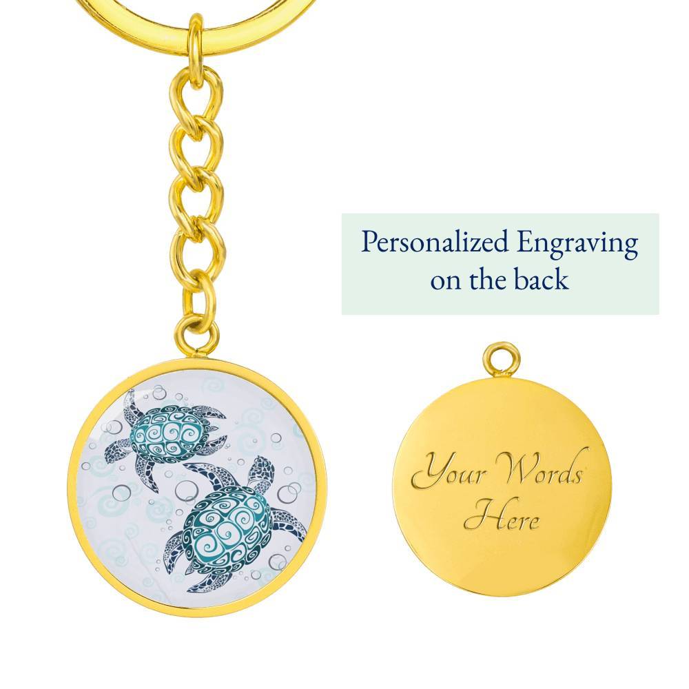 Sea Turtle Twist Beachy Keychain