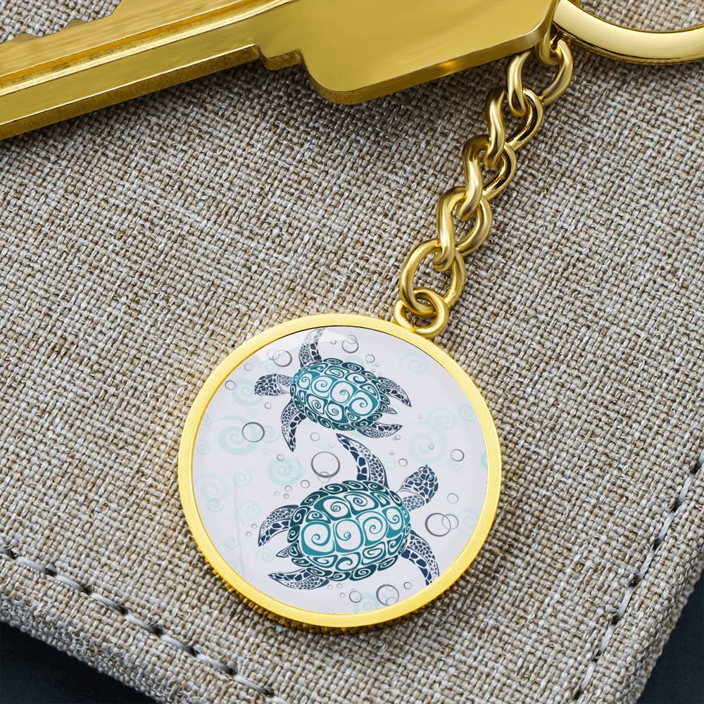Sea Turtle Twist Beachy Keychain