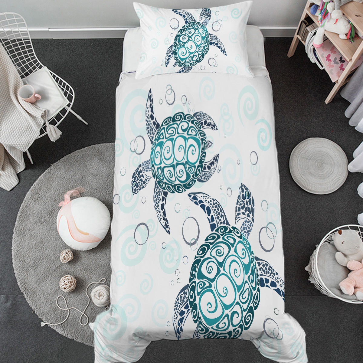 Sea Turtle Twist Toddler Bed Set