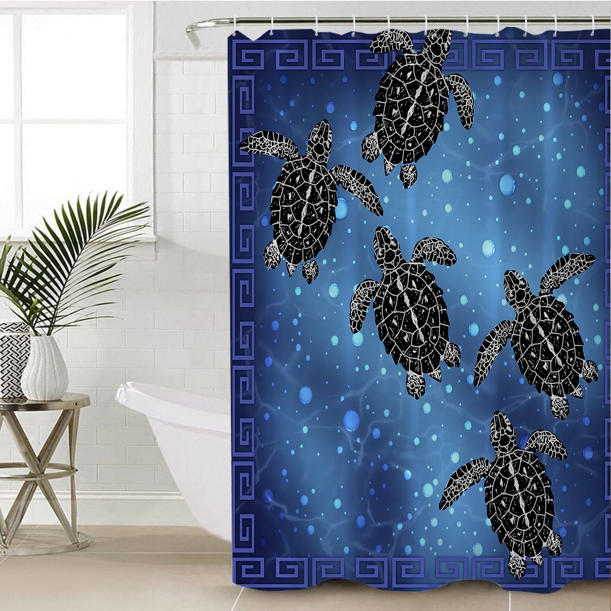 Sea Turtle Voyage Shower Curtain