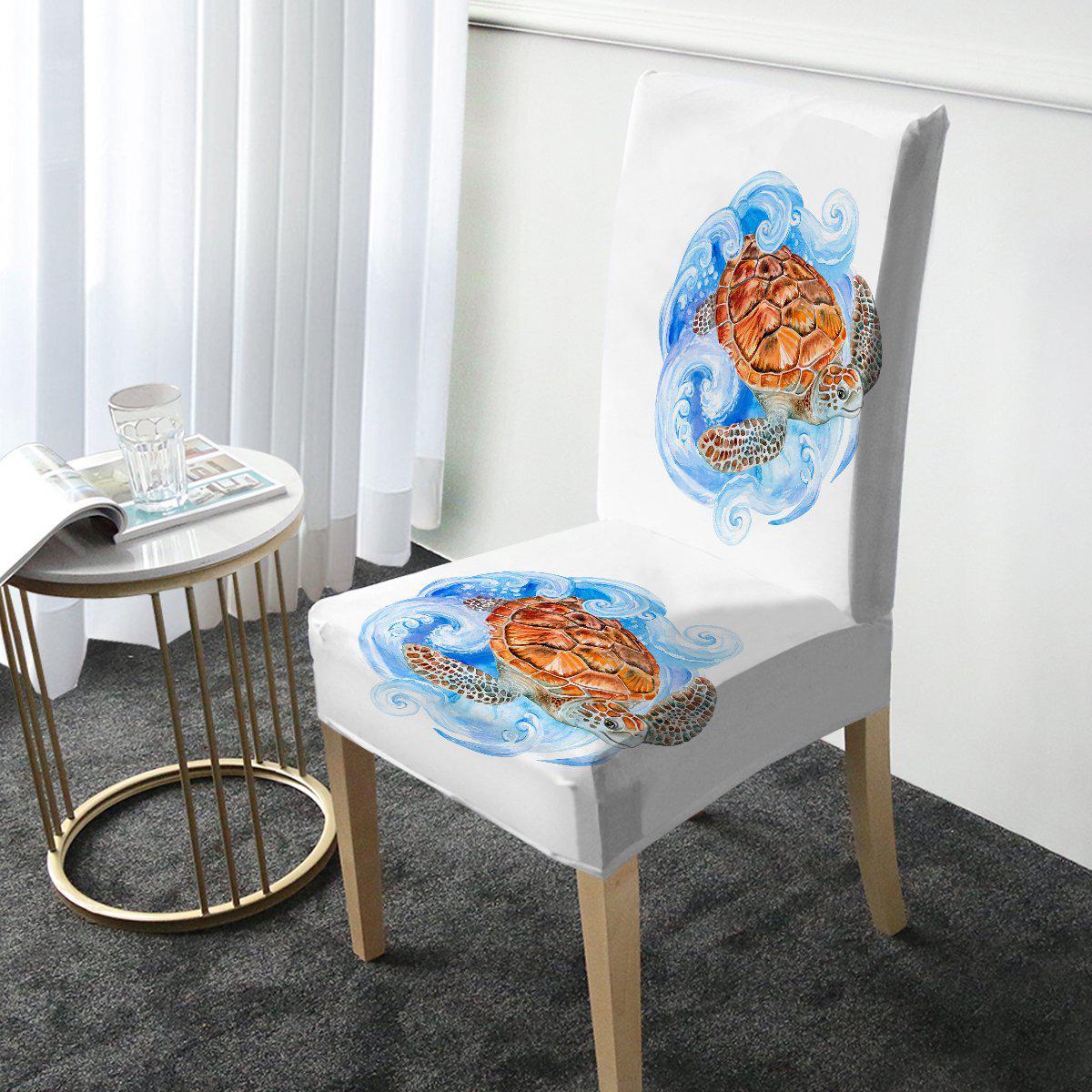 Sea Turtle Waves Chair Cover