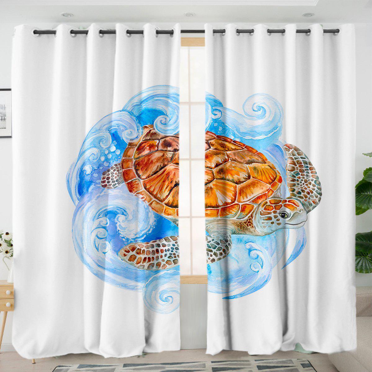 Sea Turtle Waves Curtains
