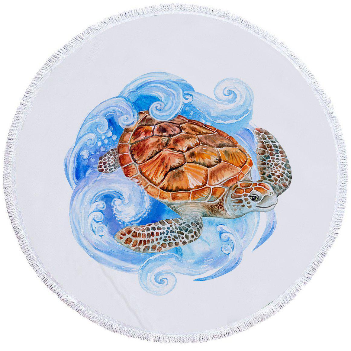 Round Beach Towel Aqua Harmony main image 0