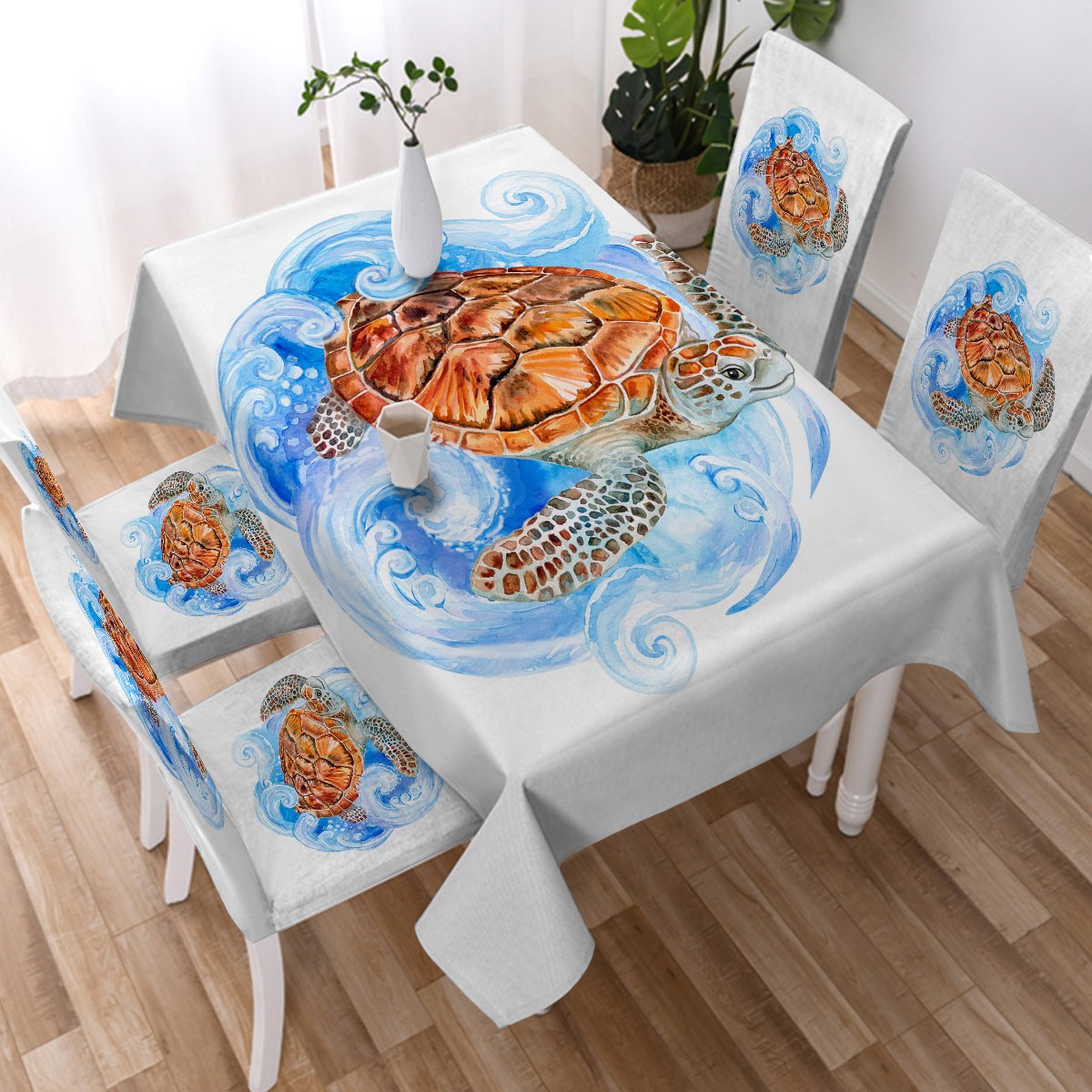 Sea Turtle Waves Tablecloth
