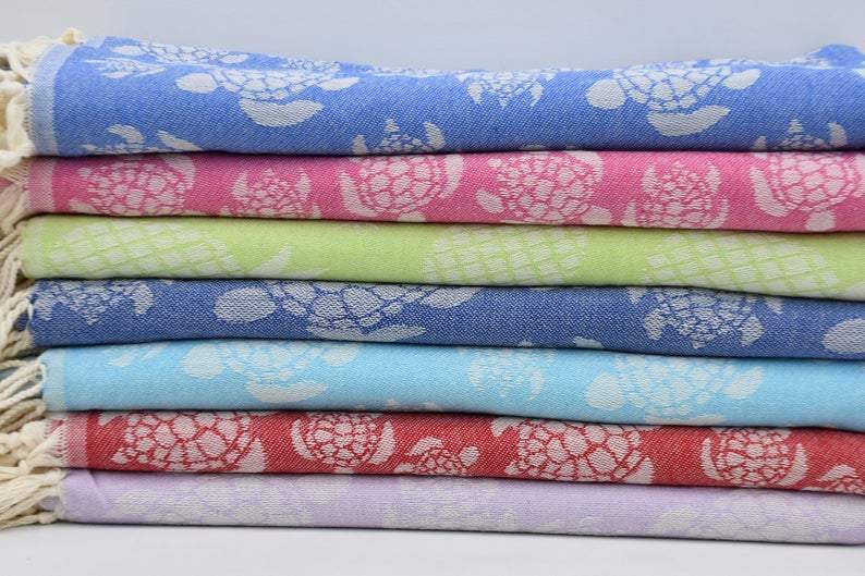 Sea Turtles Galore Series - 100% Cotton Towels