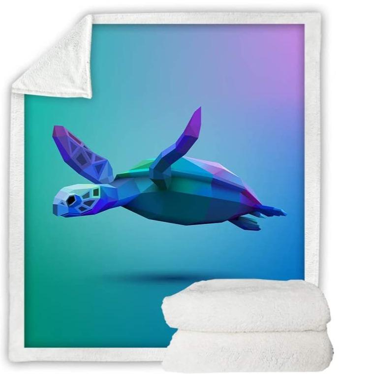 Sea Turtles Glide Soft Sherpa Blanket
