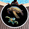 Sea Turtles in Black Towel + Backpack