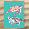 Sea Turtles in Green Extra Large Towel