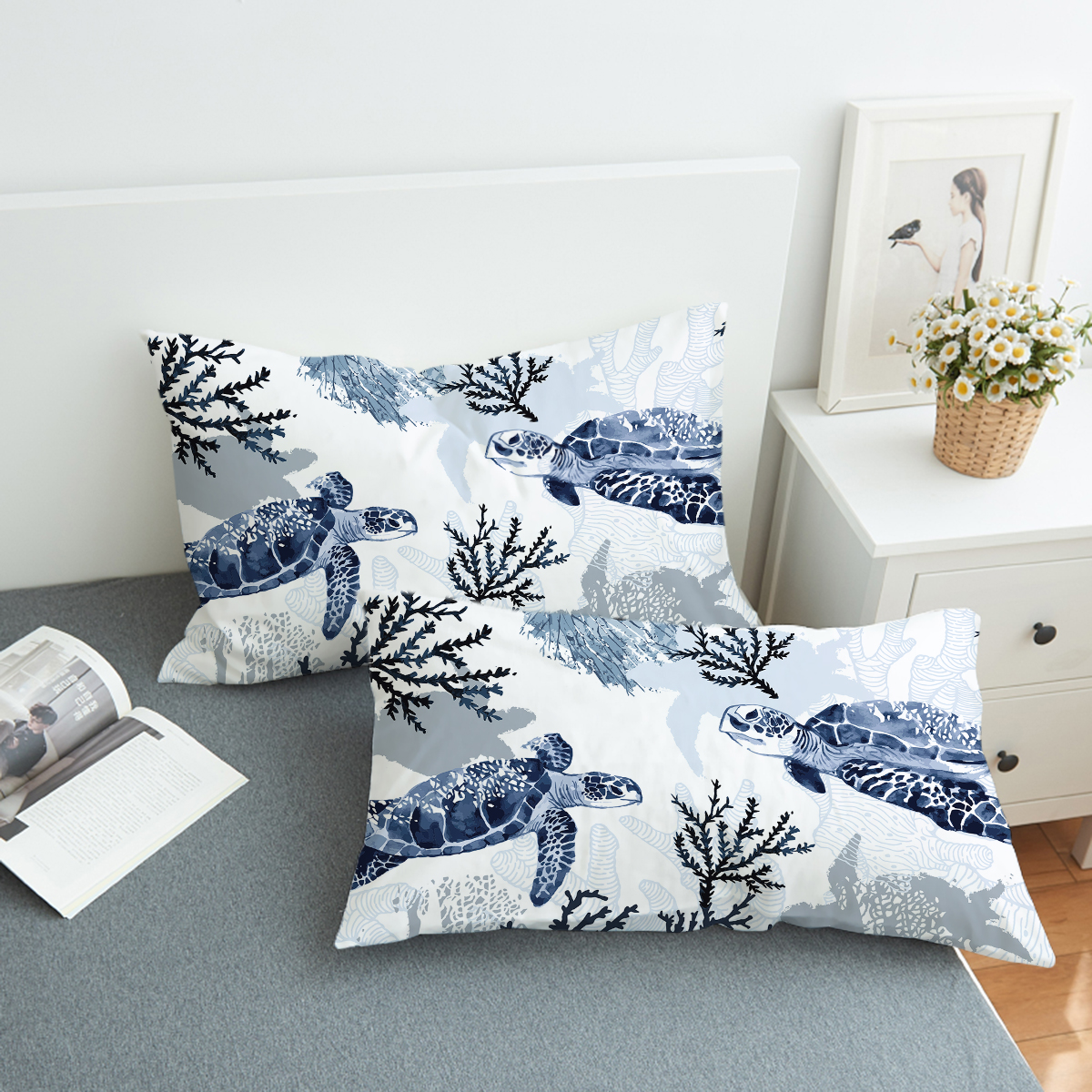 Sea Turtle Wonders Comforter with Shams and Pillow Cover