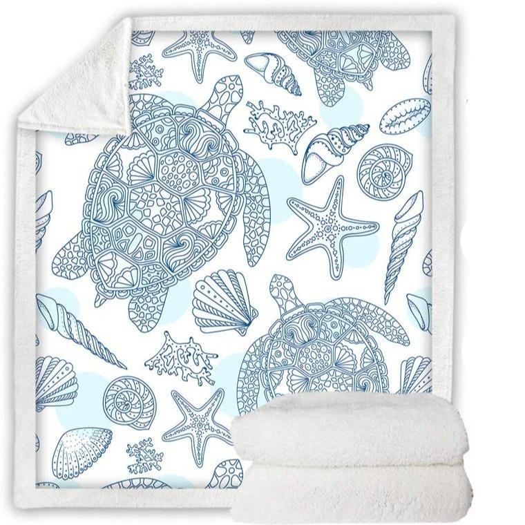 Sea Turtles Way Soft Sherpa Blanket