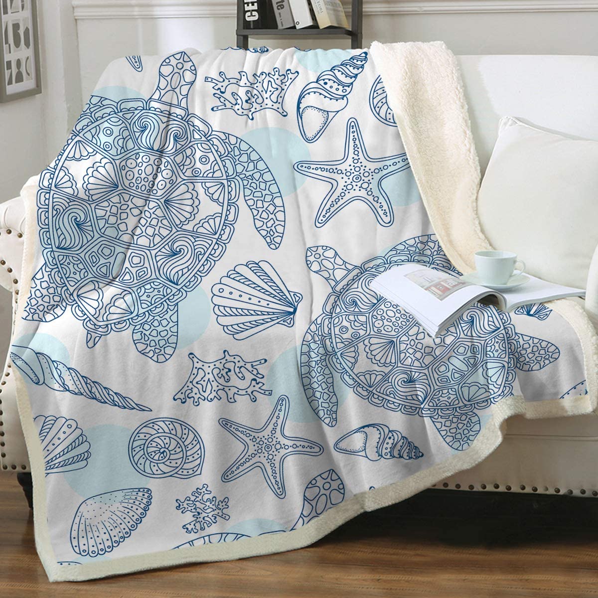 Sea Turtles Way Soft Sherpa Blanket