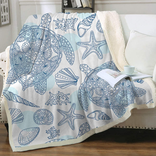 Coastal fleece throw sale