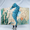 Seahorse Love Cozy Hooded Blanket
