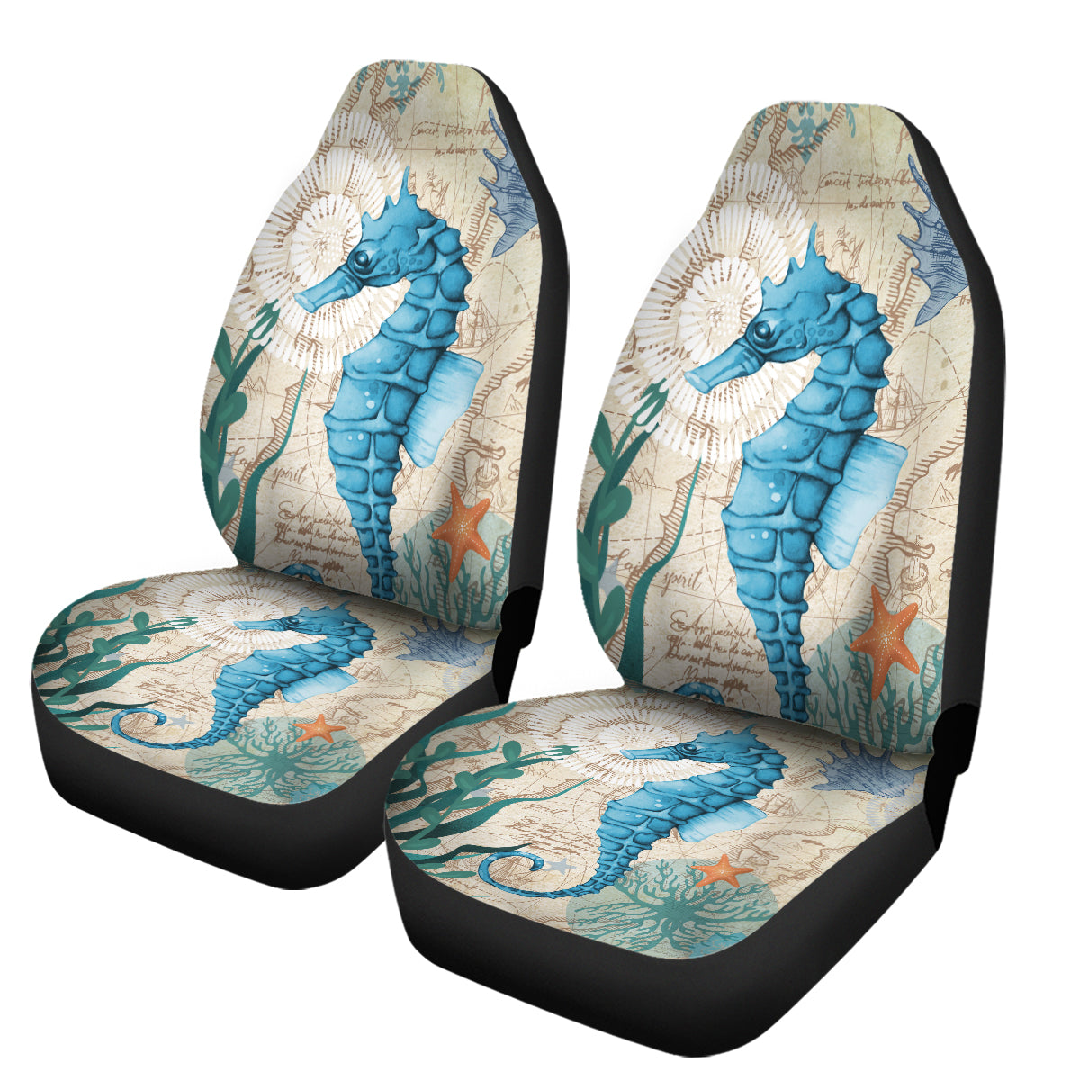 Seahorse Love Car Seat Cover