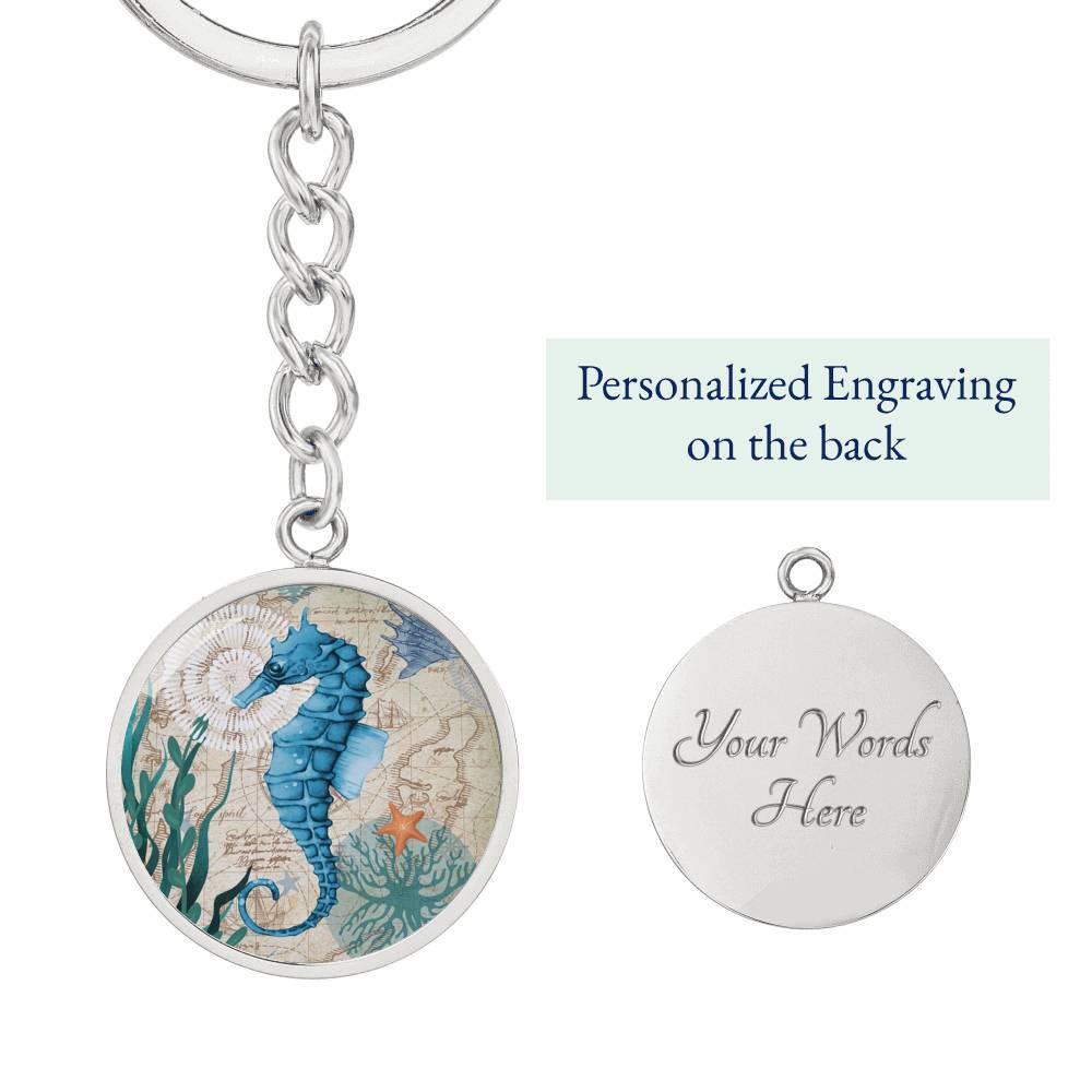 Seahorse Love Beachy Keychain