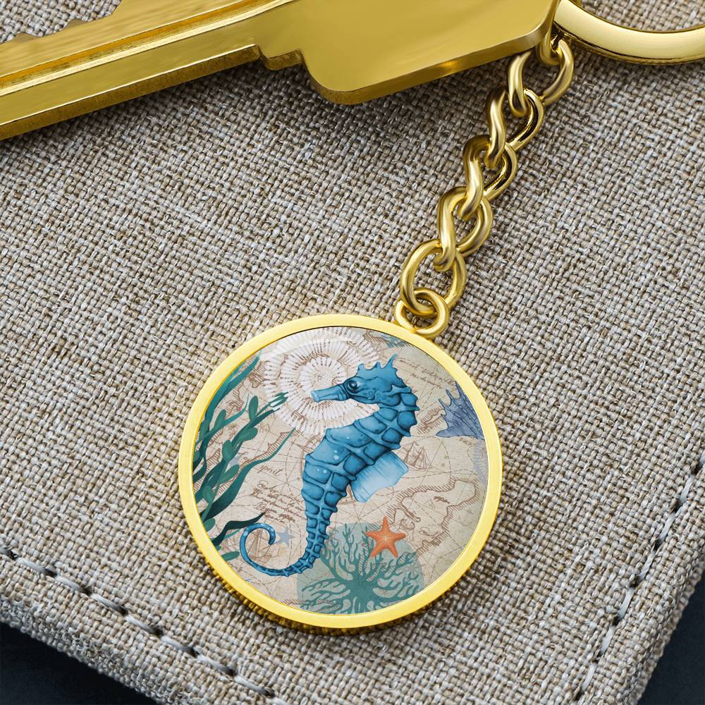 Seahorse Love Beachy Keychain
