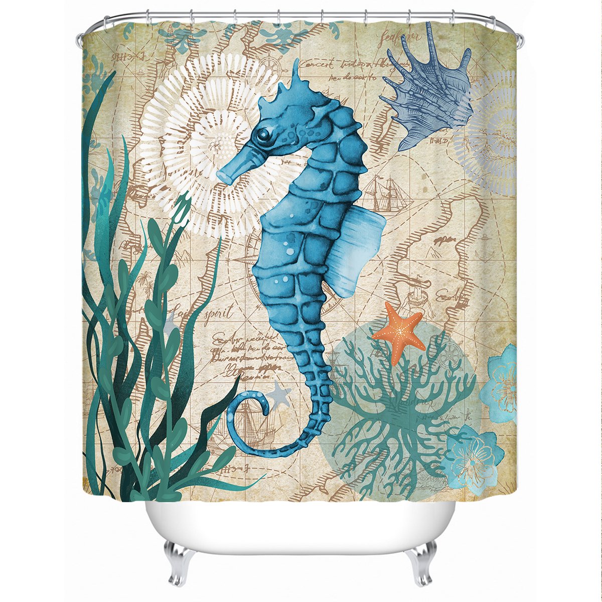 Seahorse Love Shower Curtain