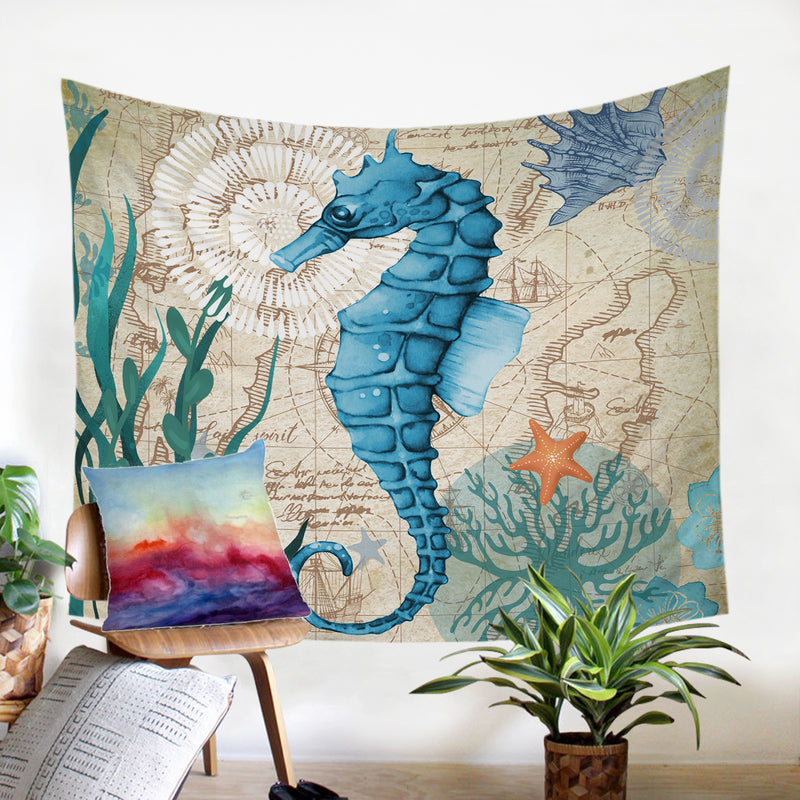 Seahorse Love Tapestry
