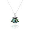 SeaShell with Abalone Shell Sterling Silver Pendant Necklace Necklace