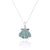Sterling Silver Seashell Pendant Necklace with Larimar