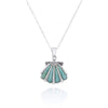 Seashell Pendant Necklace with Larimar - Miami