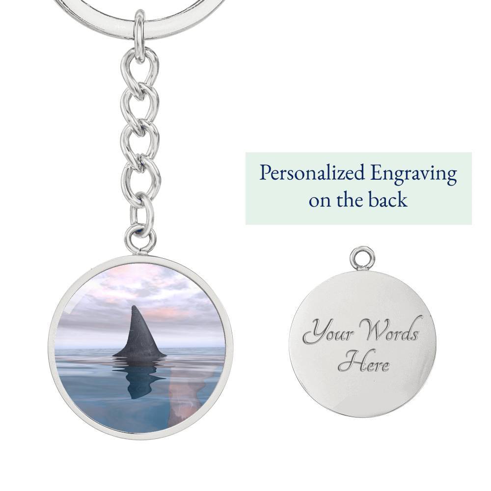 Shark Fin Beachy Keychain