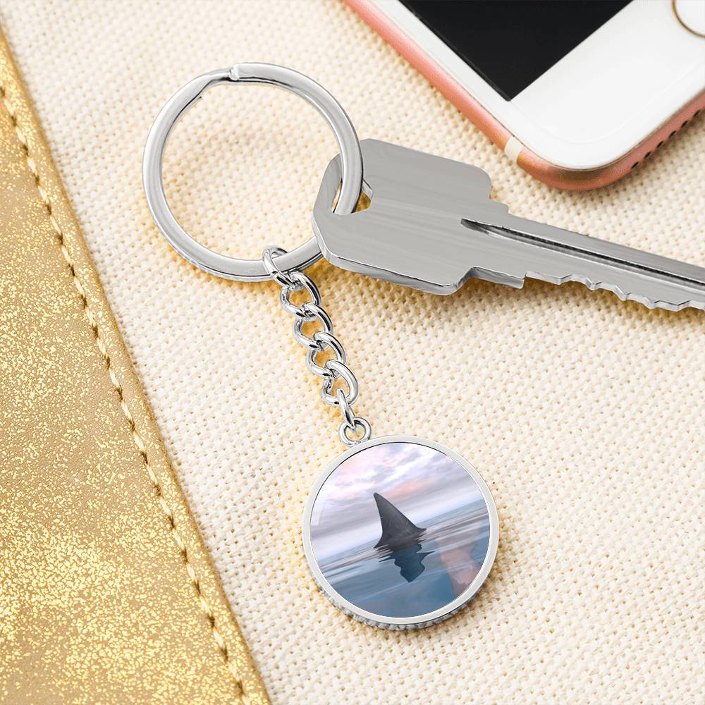 Shark Fin Beachy Keychain