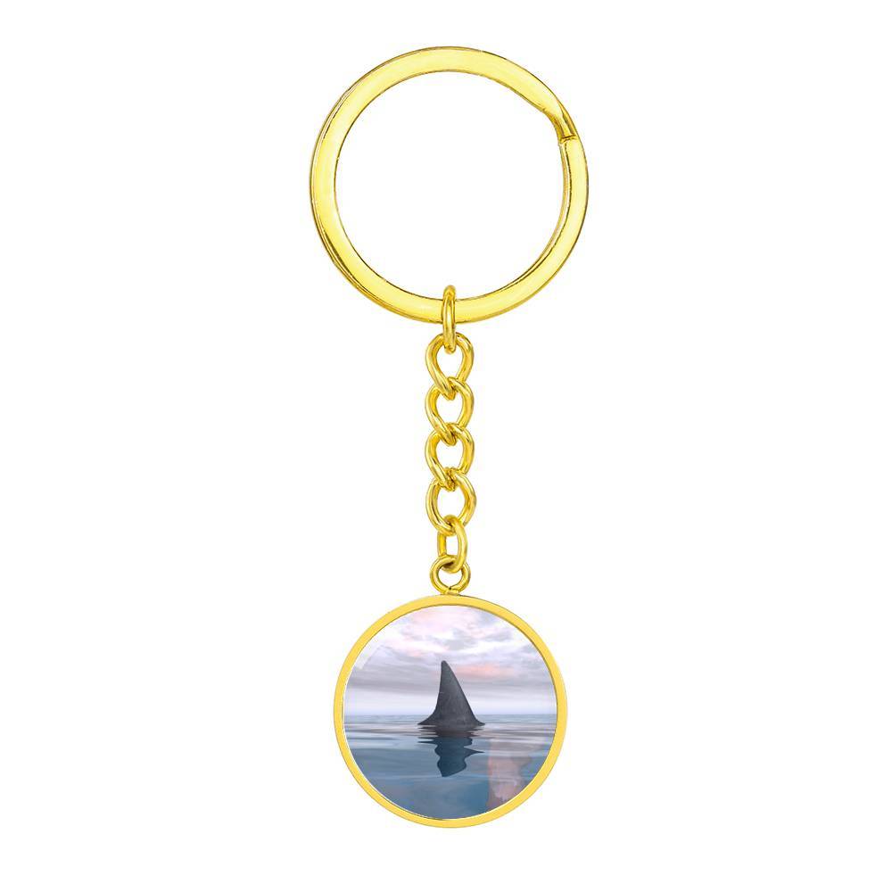 Shark Fin Beachy Keychain