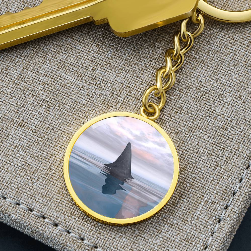 Shark Fin Beachy Keychain