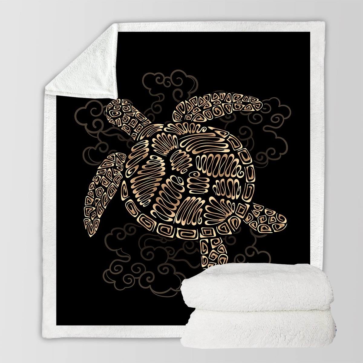 Shelly the Sea Turtle Soft Sherpa Blanket