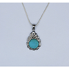 Silver Pendant with Natural Turquoise - Only One Created