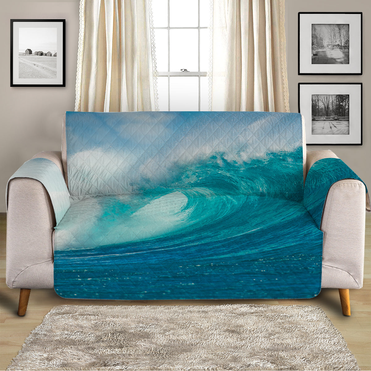 Ocean Wave Sofa Cover