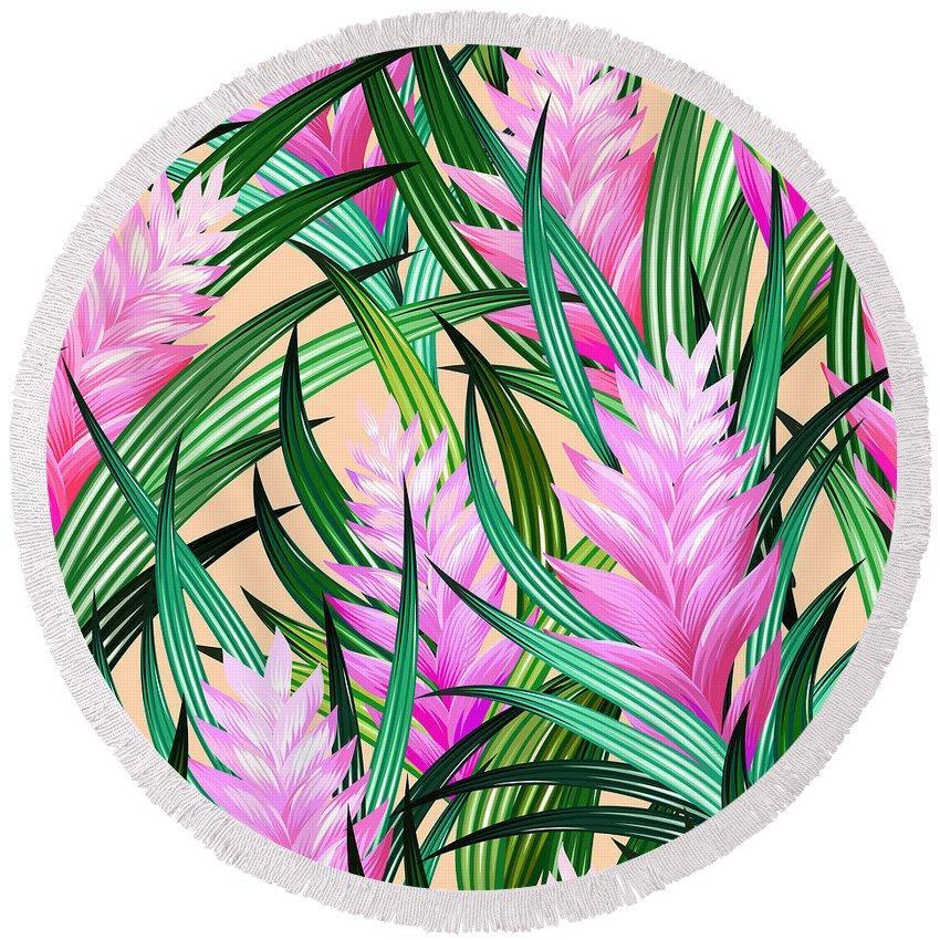 St. Lucia Island Round Beach Towel