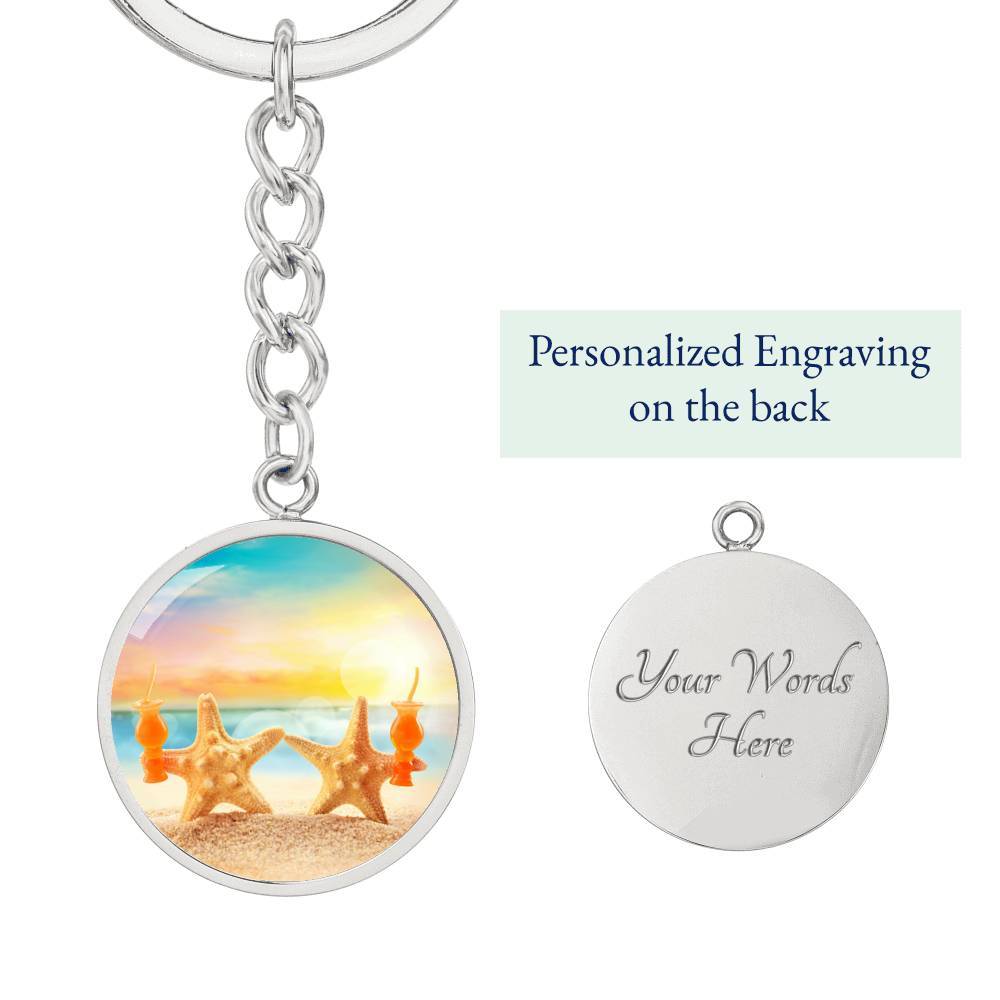 Starfish Friday Beachy Keychain