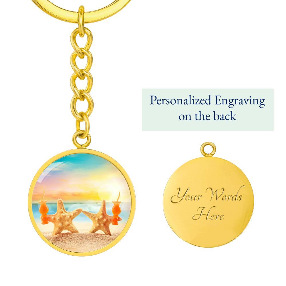 Starfish Friday Beachy Keychain