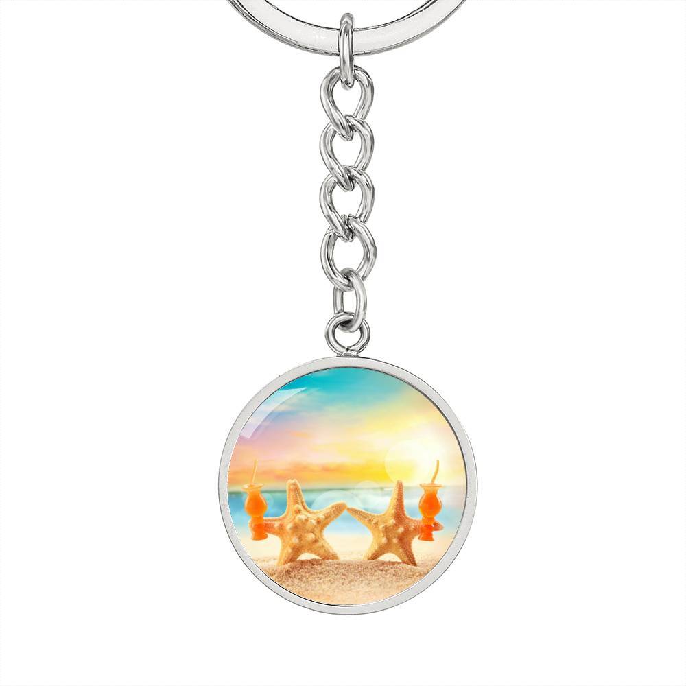 Starfish Friday Beachy Keychain