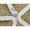 Starfish Pendant Necklace with Blue Topaz, Mother of Pearl Mosaic and Larimar Stone