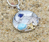 Starfish Necklace with Larimar, Lapis Lazuli and Mother of Pearl