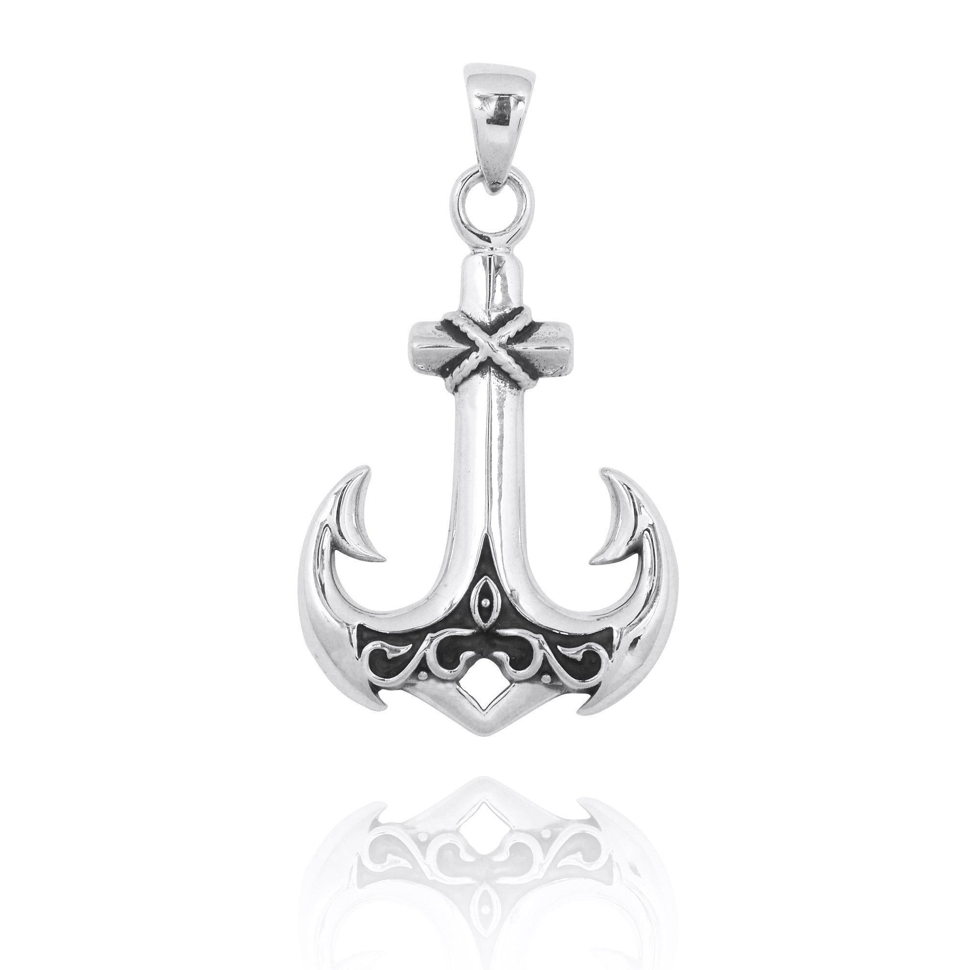 Sterling Silver Anchor Pendant