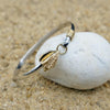 Sterling Silver Bangle with 18k Gold Conch Shell