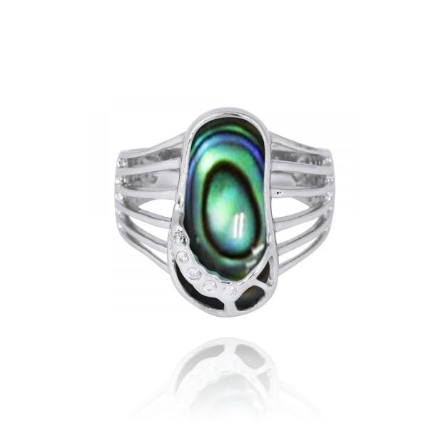 Flip Flop Ring with Abalone Shell