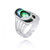 Flip Flop Ring with Abalone Shell