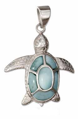 Sterling Silver Larimar Sea Life