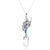 Mermaid Pendant Necklace with Blue Opal