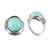 Sterling Silver Ring with Round Compressed Turquoise