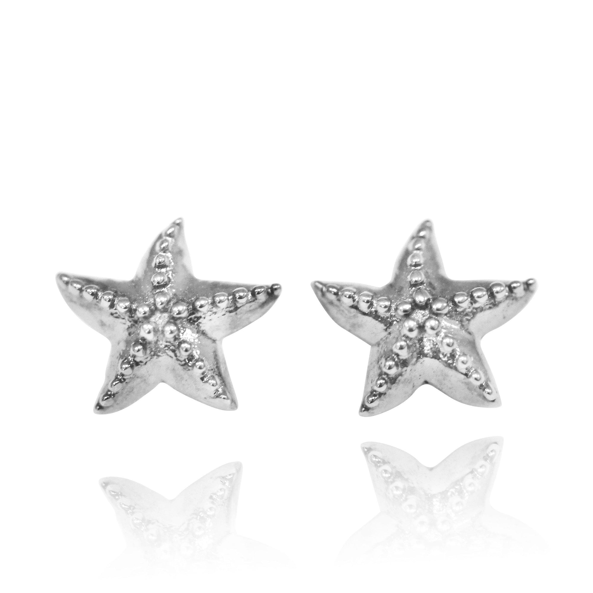 Sterling Silver Sea Star Stud Earrings