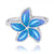 Sterling Silver Starfish Ring with Blue Opal