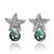 Sterling Silver Starfish Stud Earrings with Round Abalone Shell
