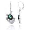 Sea Turtle Earrings with Abalone Shell