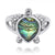 Sterling Silver Turtle Ring with Teardrop Abalone Shell